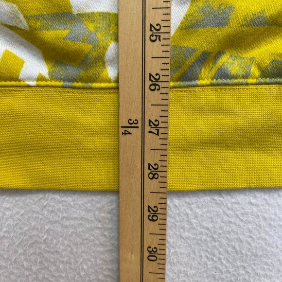 Nike Hoodie Mens 2XL Yellow White All Over Print Swoosh Pullover Sweatshirt - Picture 10 of 11